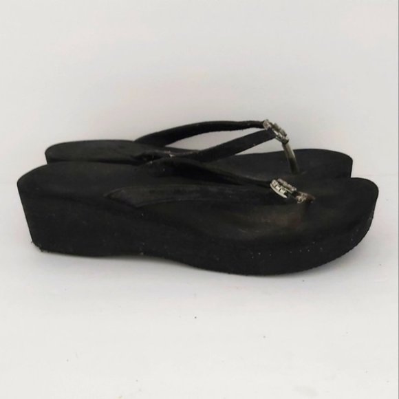 Women's CZ Ring Platform Flip Flop Sandals 7-8 - Picture 1 of 7
